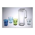 1.7L SQUARE PITCHER W/ 4 NESTING TUMBLERS