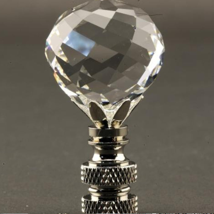 30mm Crystal Ball Finial - Nickel Base