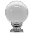 35mm Clear Glass Ball Finial - 2" h Polished Nickel