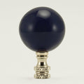40mm Navy Ceramic Ball Finial - Polished Nickel