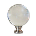 50mm Jumbo Clear Crystal Ball Finial - 2¾" h Polished Nickel
