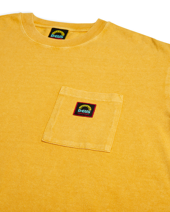 Acid Pocket Tee - Lemon Chrome, view 7|Flatlay