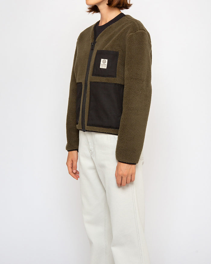 Ada Fleece Jacket - Clover, view 3|Model