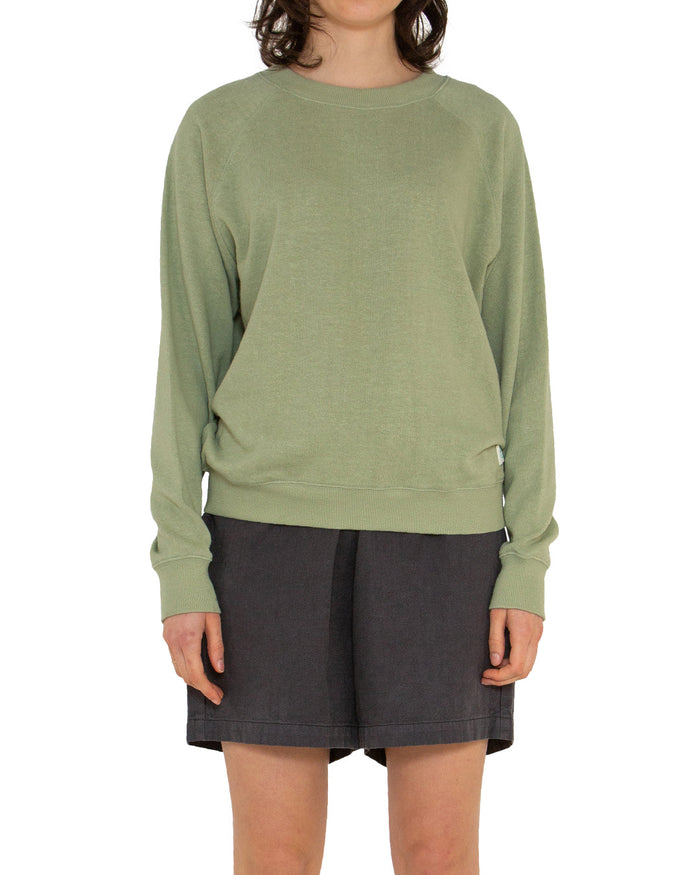 Aggie Hemp Crew (Oversized Fit) - Reseda, view 1|Model