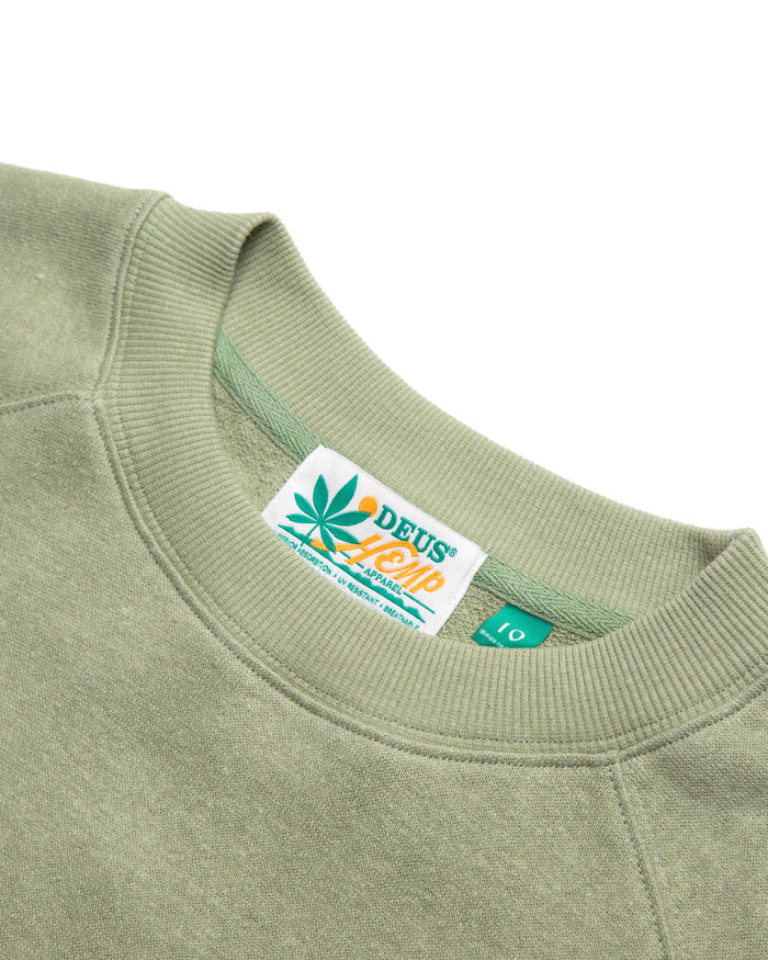 Aggie Hemp Crew (Oversized Fit) - Reseda, view 6|Flatlay