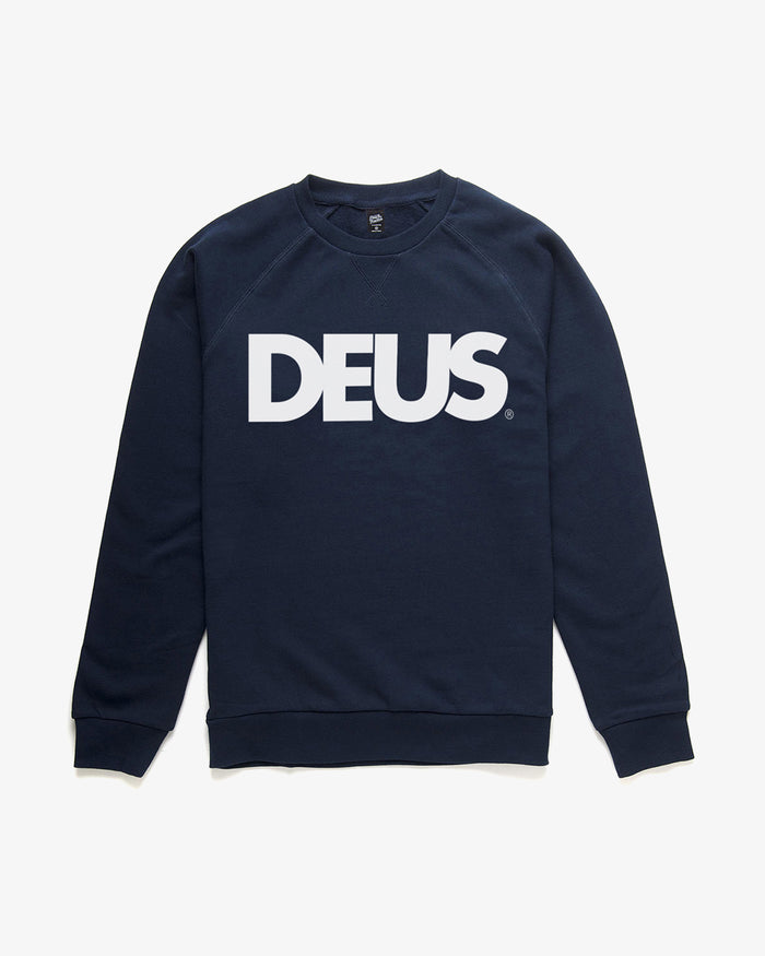All Caps Crew Sweater - Navy, view 1