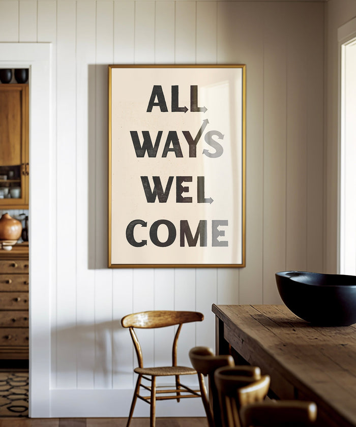 All Ways Welcome Vertical by Head West Studio