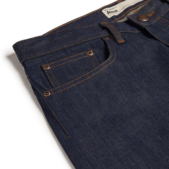 Alma Tapered - Petrol Raw Indigo, view 3