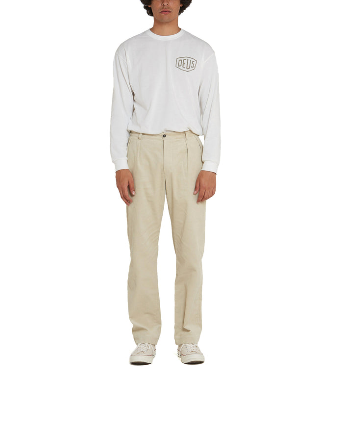 Alpine Cord Pant - Cream, view 3|Model