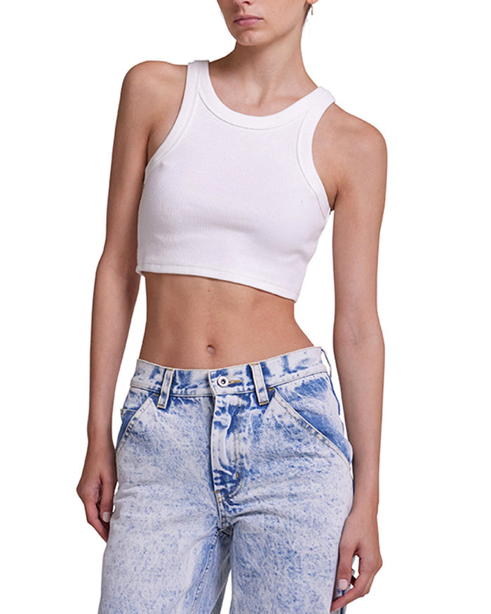 Alyssa Tank - Vintage White, view 1|Model