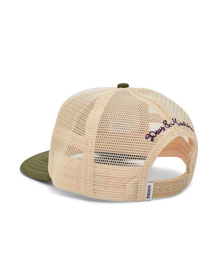 Amped Circle Trucker - Cream, view 2|Flatlay