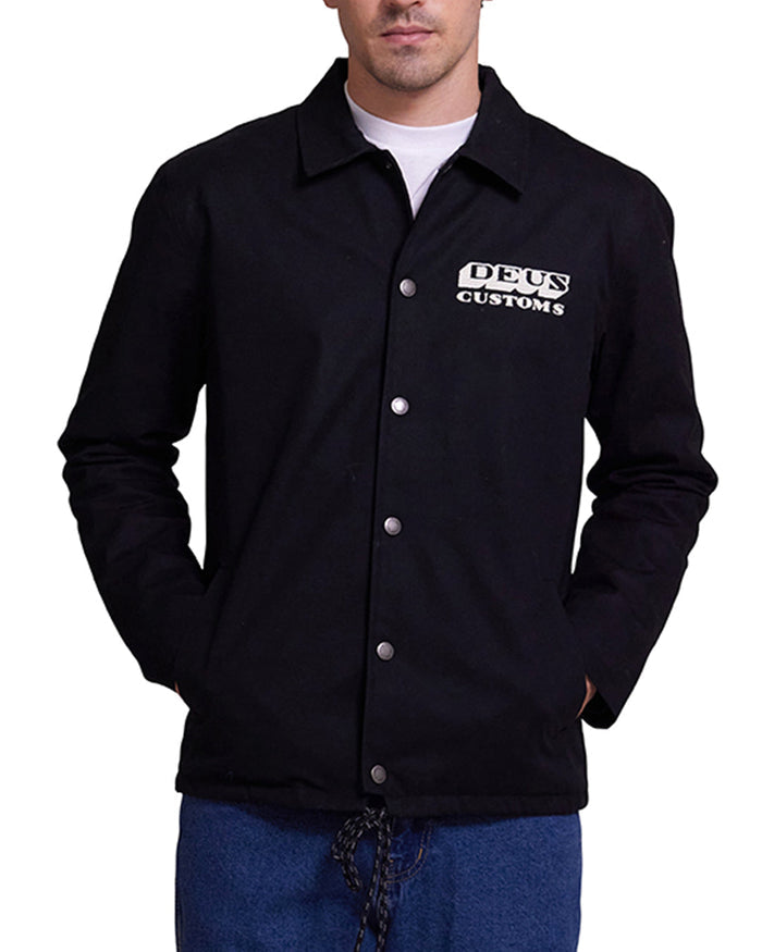 Amped Coach Jacket - Black, view 1|Model