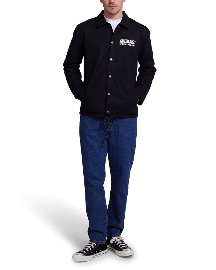 Amped Coach Jacket - Black, view 3|Model