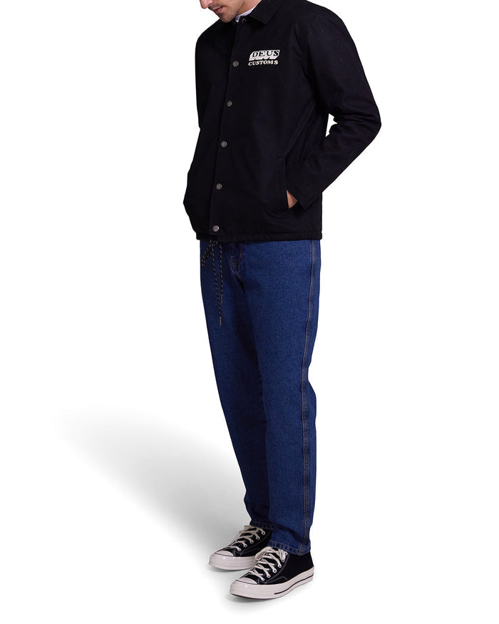 Amped Coach Jacket - Black, view 4|Model