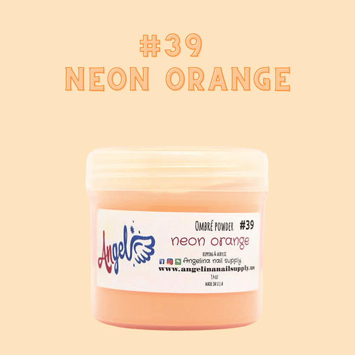 Angel Ombre Powder 39 Neon Orange - Angelina Nail Supply NYC