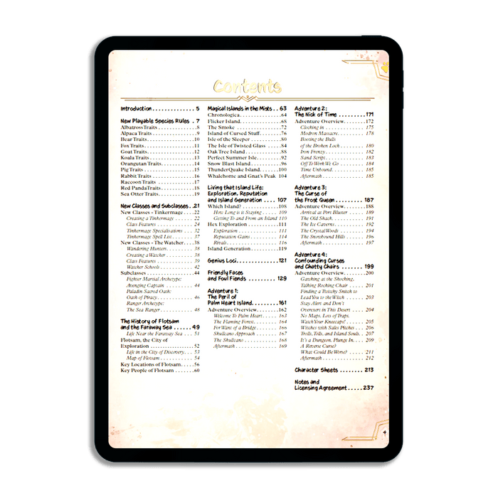 Animal Adventures: The Faraway Sea Sourcebook (PDF) - Steamforged Games
