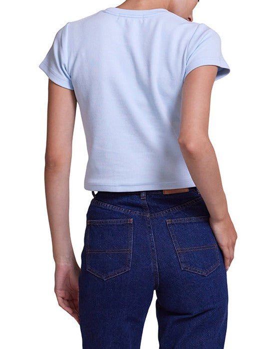 Aquatic Baby Tee - Delicate Blue, view 2|Model
