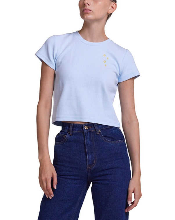 Aquatic Baby Tee - Delicate Blue, view 3|Model