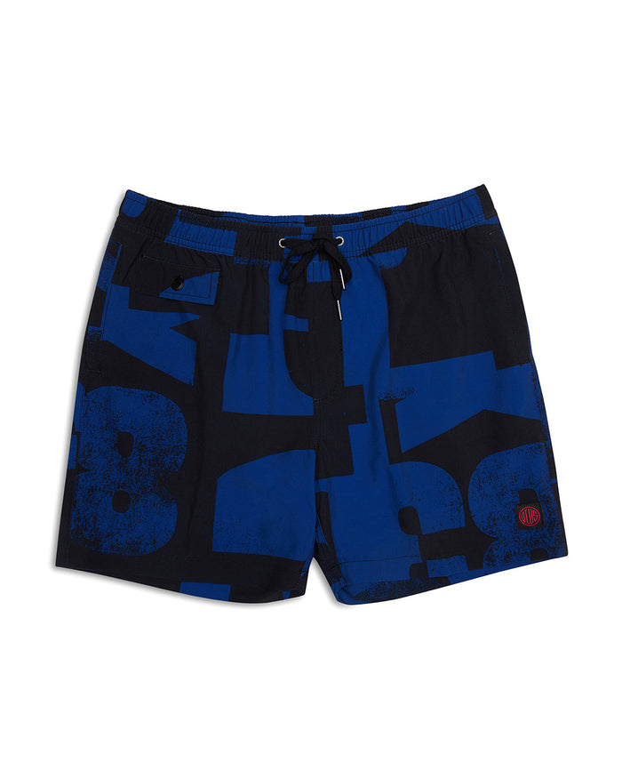 Arithmetic Boardshort - Blue, view 3|Flatlay