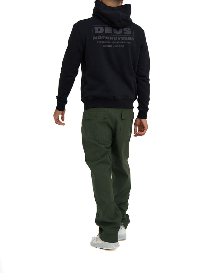 Barrett Hoodie - Black, view 3|Model