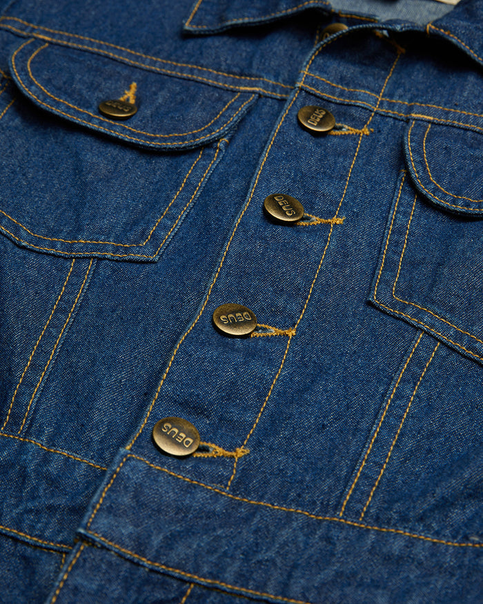 Beatnik Overall - Vintage Blue Denim, view 7|Flatlay