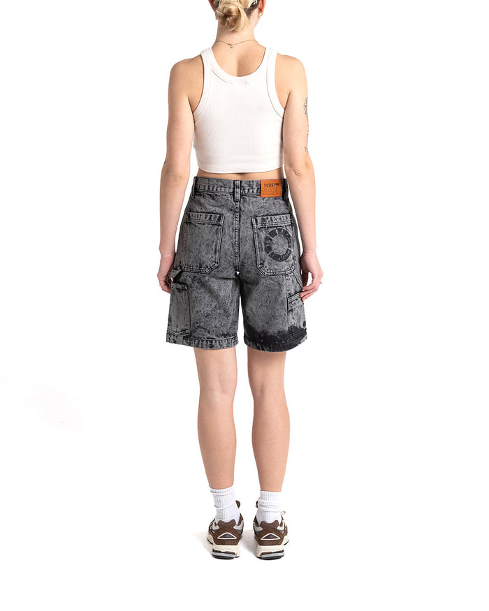 Bella Short - Black Acid Stonewash, view 2|Model