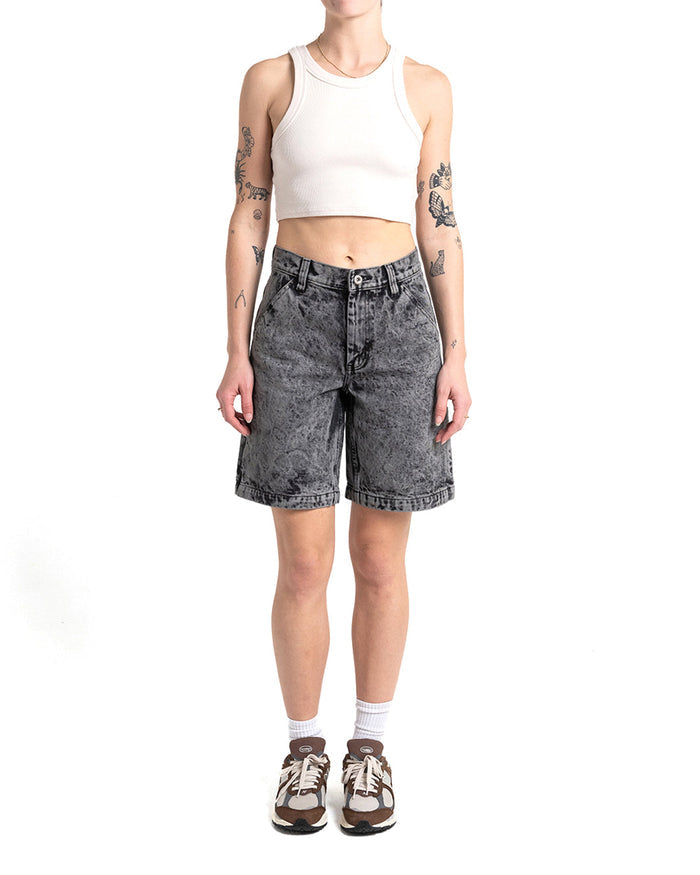 Bella Short - Black Acid Stonewash, view 3|Model
