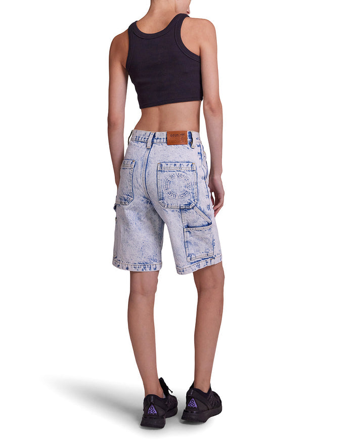 Bella Short - Indigo Acid Stonewash, view 2|Model