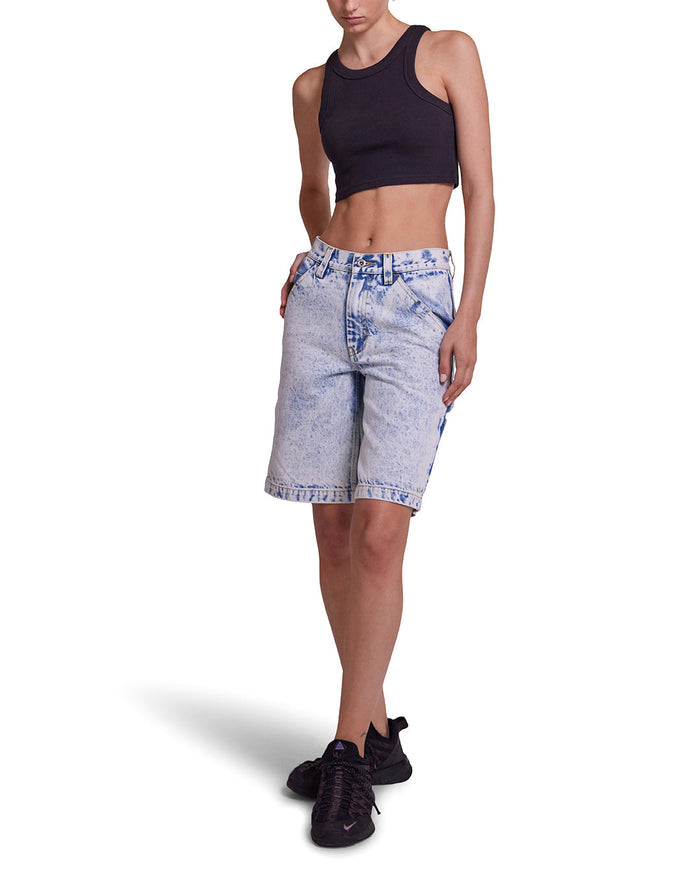 Bella Short - Indigo Acid Stonewash, view 3|Model
