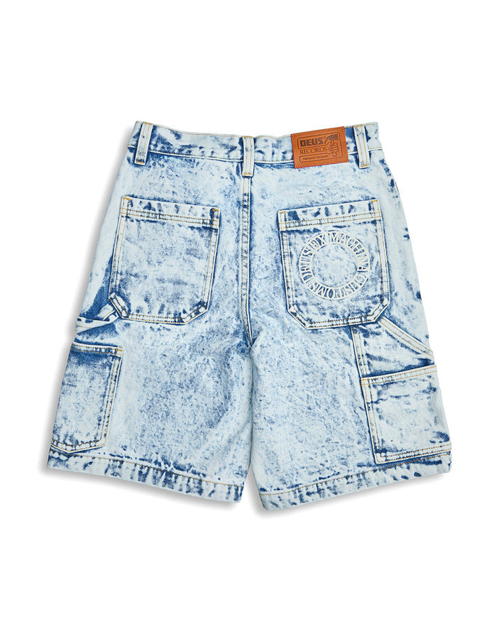 Bella Short - Indigo Acid Stonewash, view 6|Flatlay