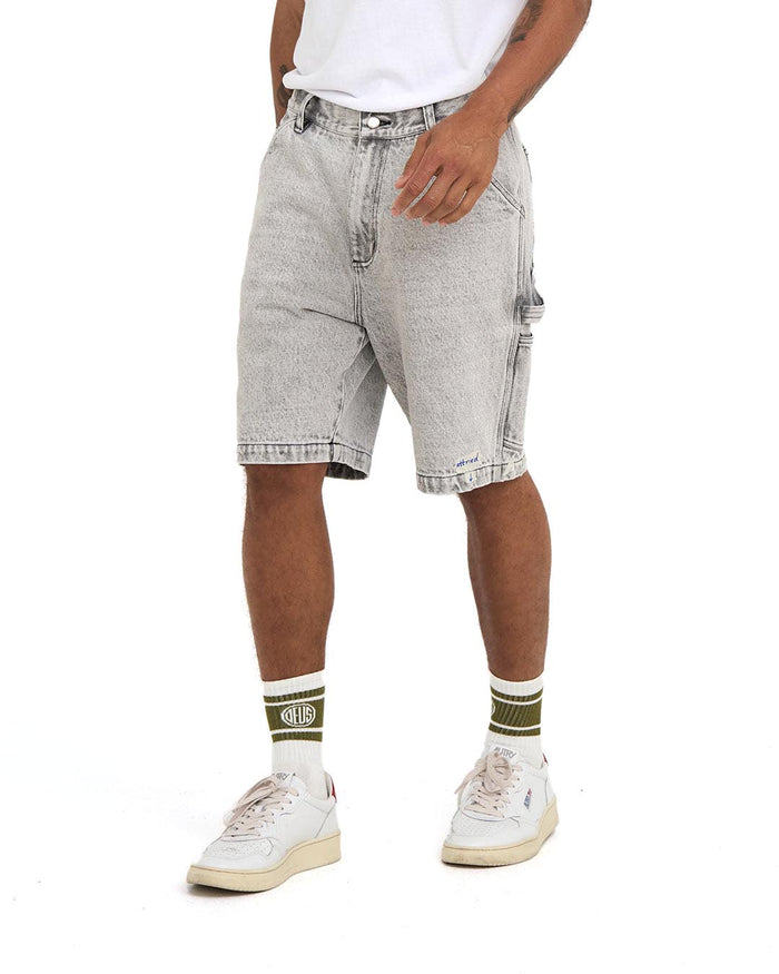 Big Fella Short - Light Black Wash, view 1|Model