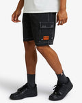 Big Fella Swim Short - Black, view 1|Model