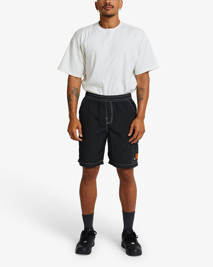 Big Fella Swim Short - Black, view 4|Model