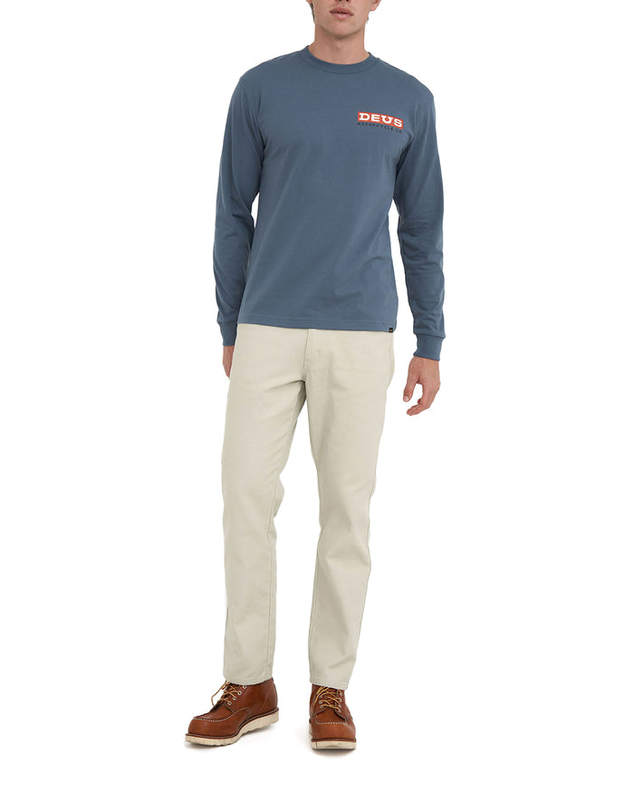 Bigdee Long Sleeve Tee - Bluestone, view 4|Model