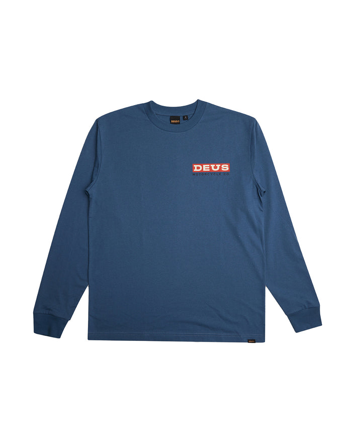 Bigdee Long Sleeve Tee - Bluestone, view 5|Flatlay