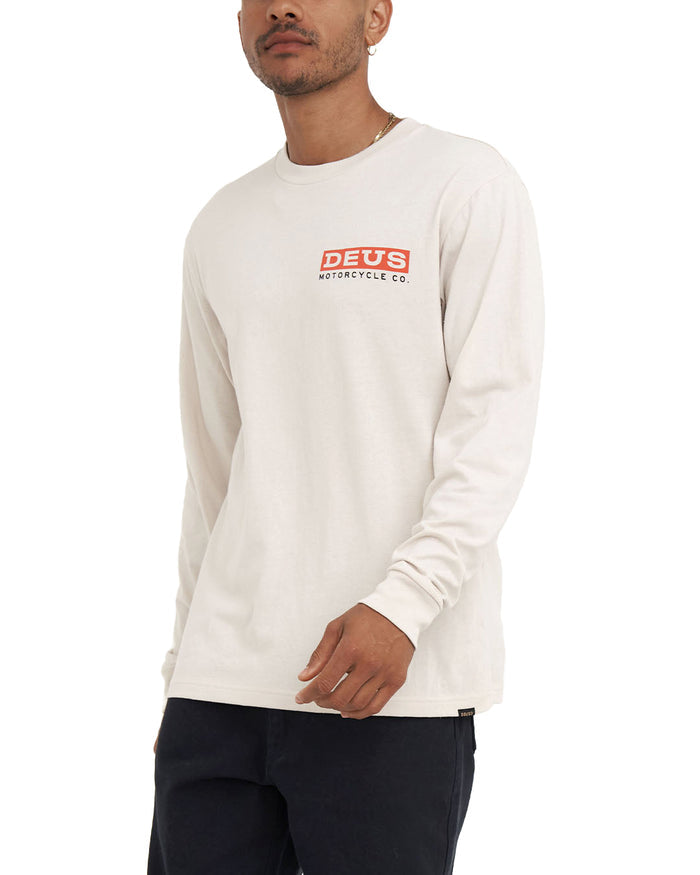 Bigdee Long Sleeve Tee - Dirty White, view 1|Model