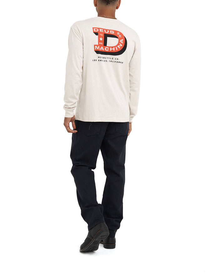 Bigdee Long Sleeve Tee - Dirty White, view 2|Model