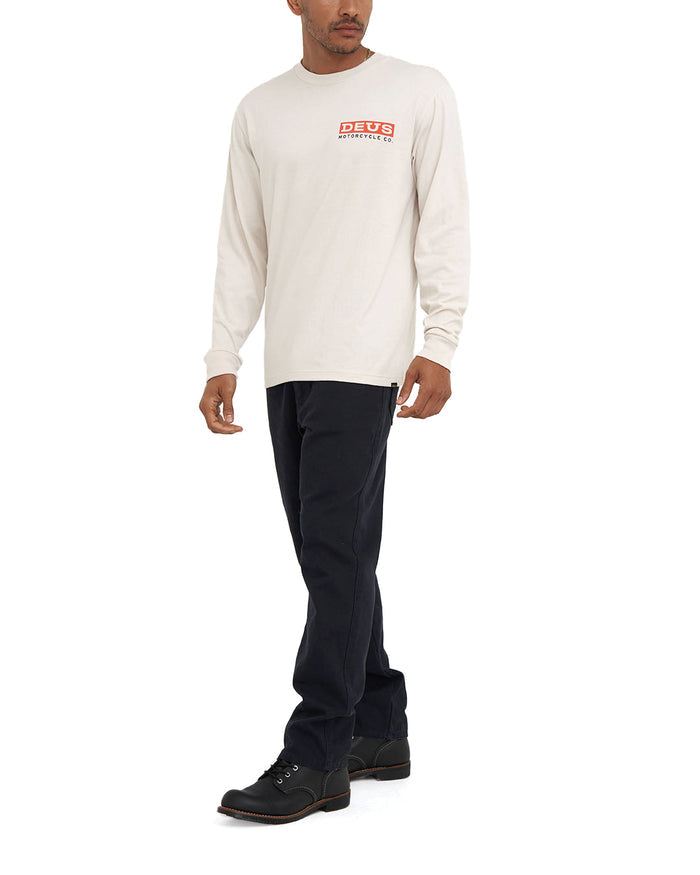 Bigdee Long Sleeve Tee - Dirty White, view 3|Model