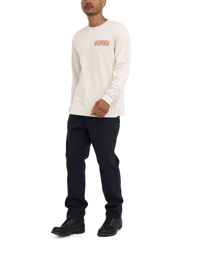 Bigdee Long Sleeve Tee - Dirty White, view 4|Model