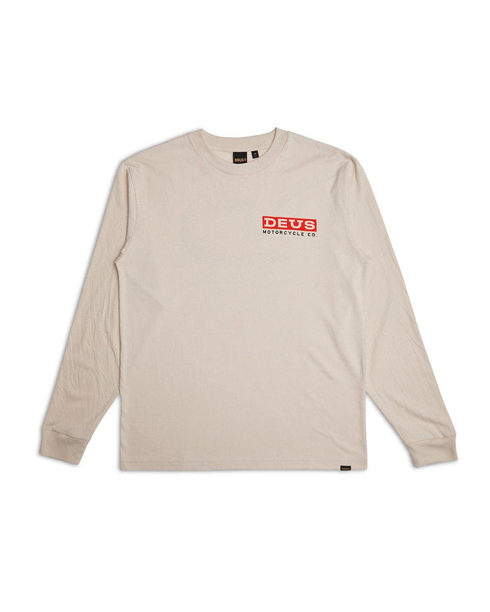 Bigdee Long Sleeve Tee - Dirty White, view 5|Flatlay