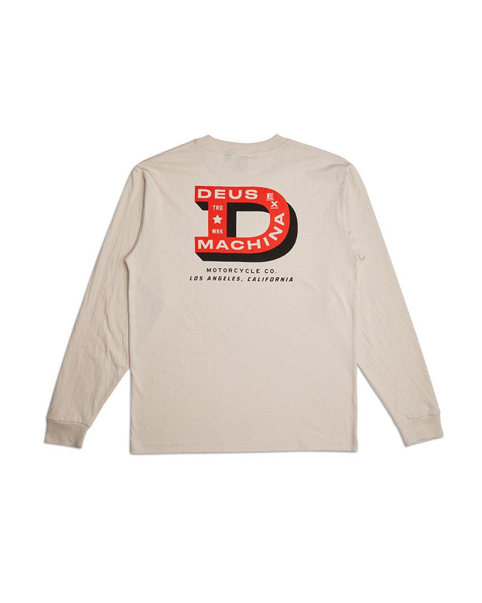 Bigdee Long Sleeve Tee - Dirty White, view 6|Flatlay