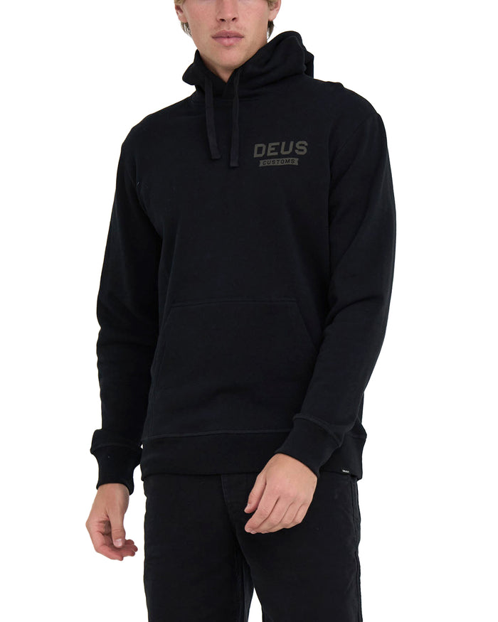 Billy Hoodie - Black, view 1|Model