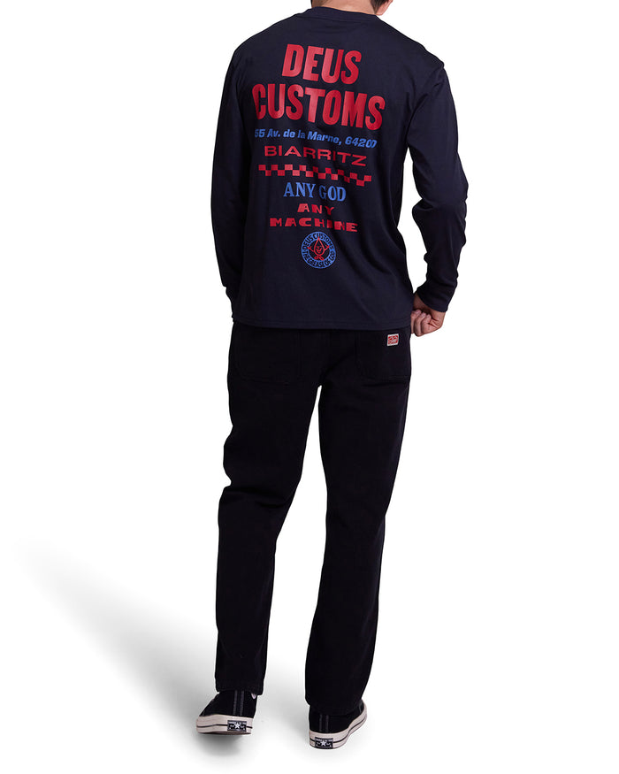 Blanche Long Sleeve Tee - Black, view 2|Model