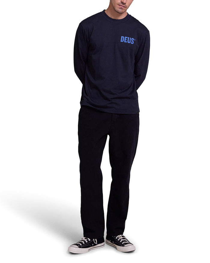 Blanche Long Sleeve Tee - Black, view 4|Model
