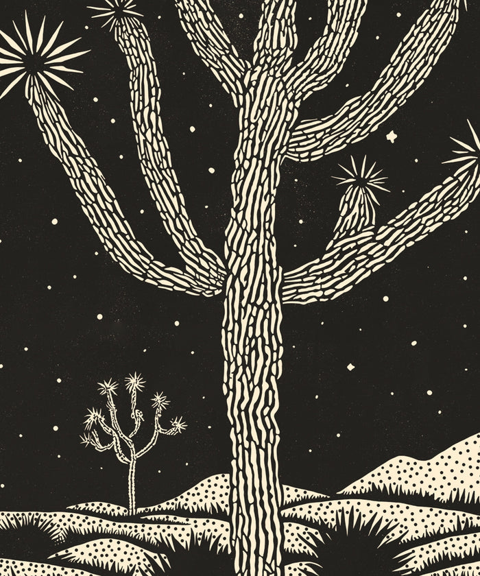 Block Print Desert #2 of 3 - Joshua Tree by Head West Studio