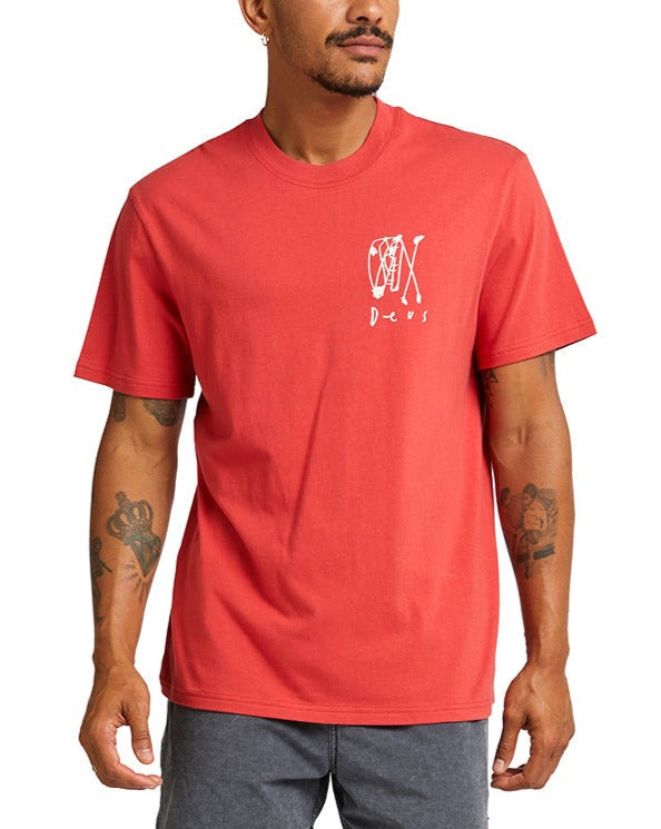 Bobskull Tee - Cranberry, view 1|Model