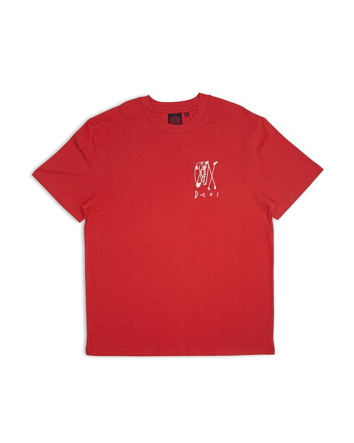 Bobskull Tee - Cranberry, view 4|Flatlay