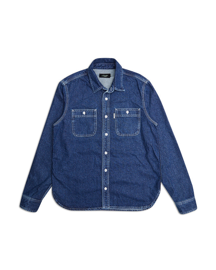 Boston Denim Shirt - Blue Indigo, view 5|Flatlay