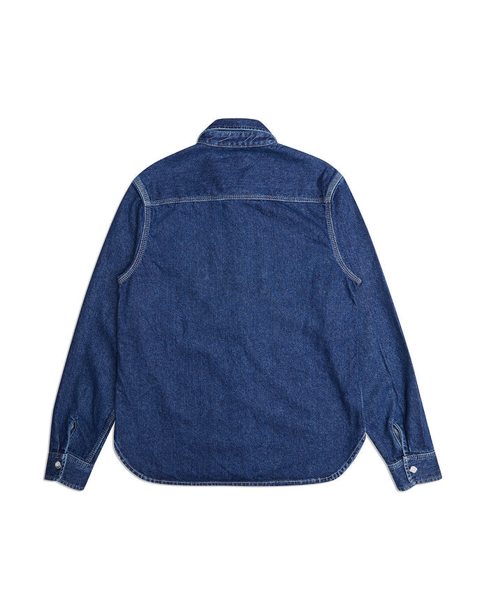 Boston Denim Shirt - Blue Indigo, view 6|Flatlay