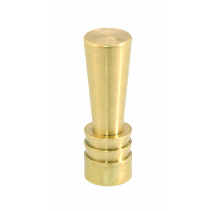 Brass Deco Style Finial - 2" h Unfinished Brass